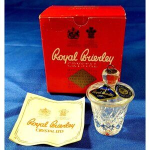 1980 English Royal Brierley Cut Lead Crystal Lantern Ornament 4793 ND Ch…